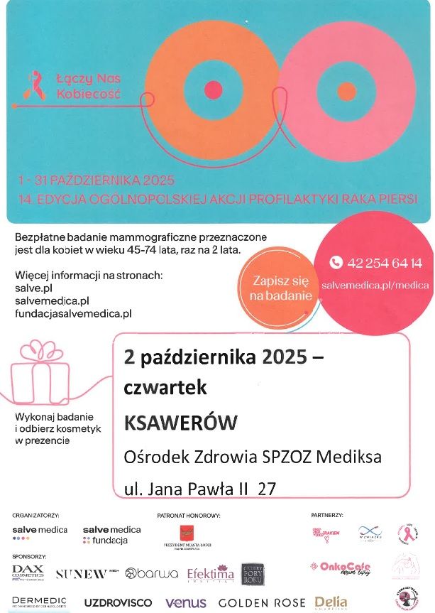 informacje o zapisach na mammografię