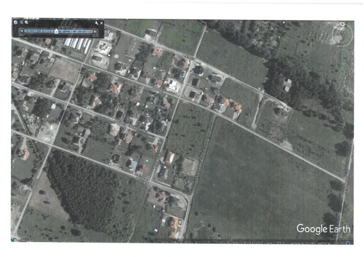 obraz satelitarny ulicy Bocznej 2013 rok