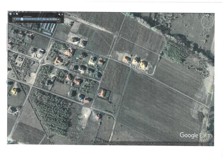 obraz satelitarny ulicy Bocznej 2009rok