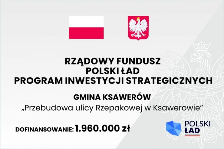 flaga i herb polski rządowy fundusz polski ład program inwestycji strategicznych