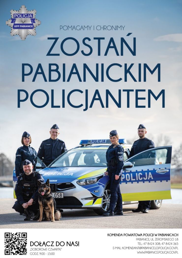 plakat plakat zapraszający do pracy w policji