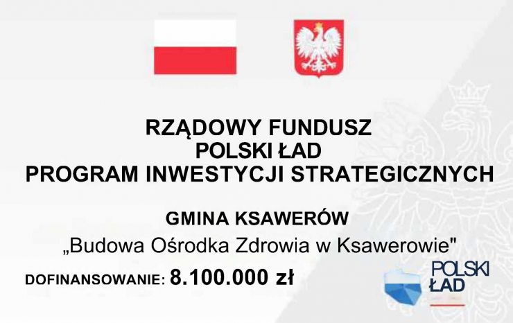 Logotypy dofinansowania z Polskiego Ładu